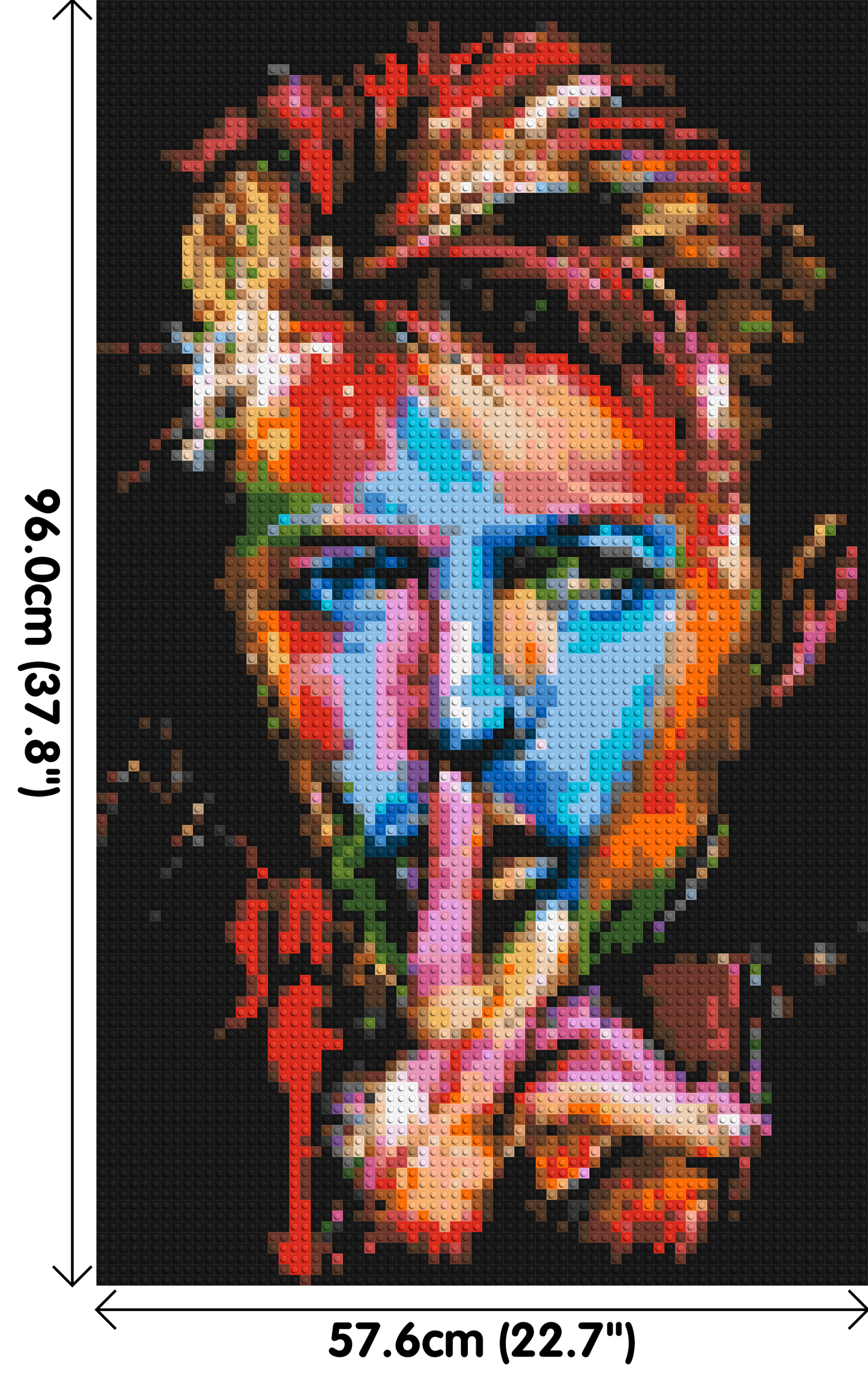 David Bowie - Brick Art Mosaic Kit 3x5 large