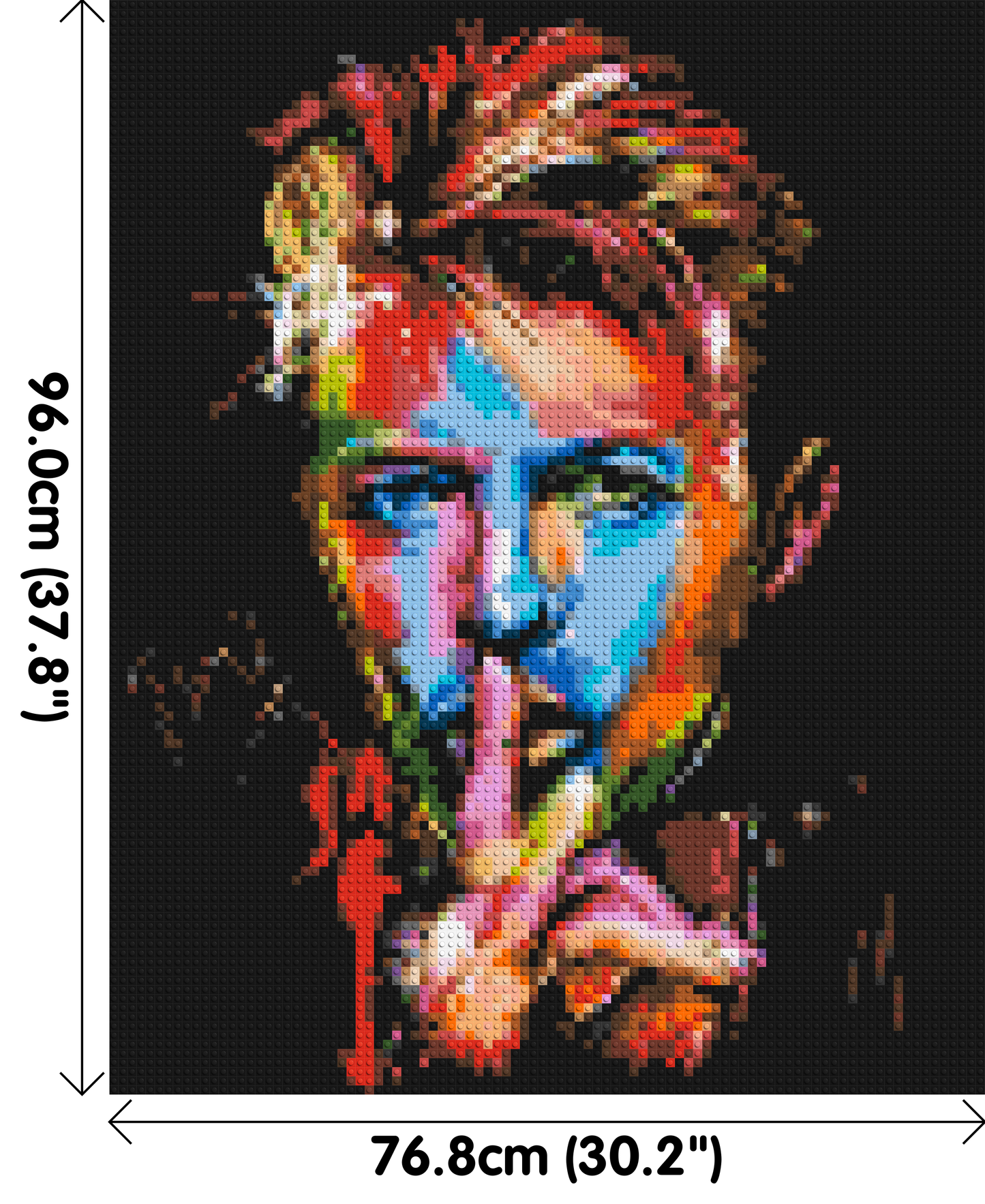 David Bowie - Brick Art Mosaic Kit 4x5 large