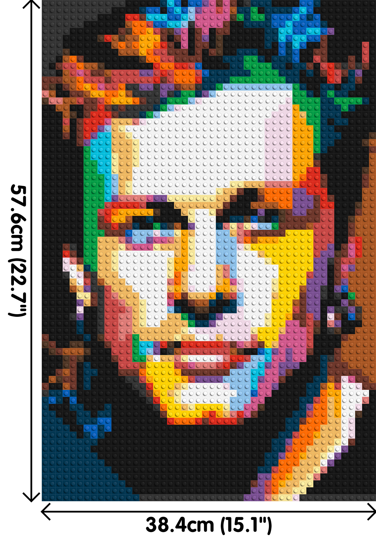 Jon Bon Jovi Pop Art - Brick Art Mosaic Kit 2x3 large