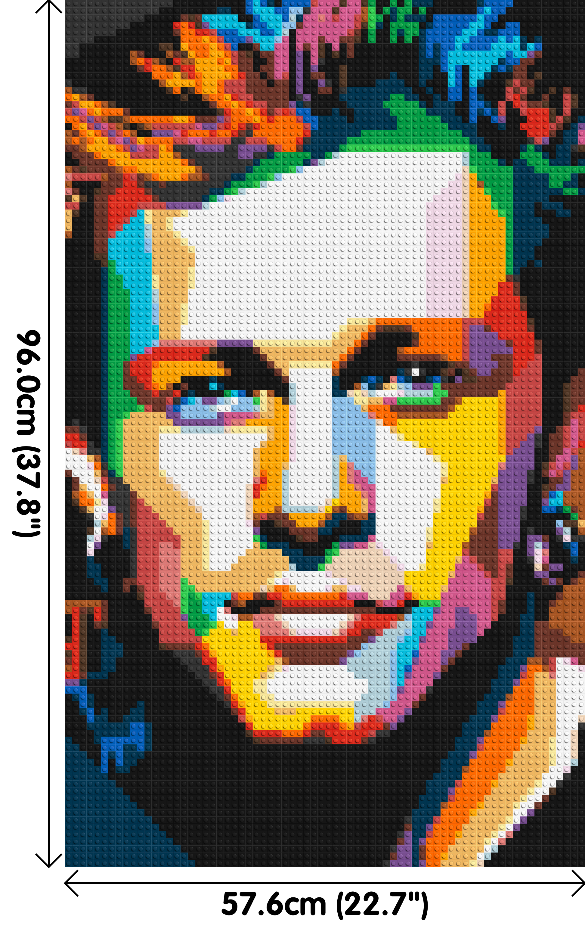 Jon Bon Jovi Pop Art - Brick Art Mosaic Kit 3x5 dimensions