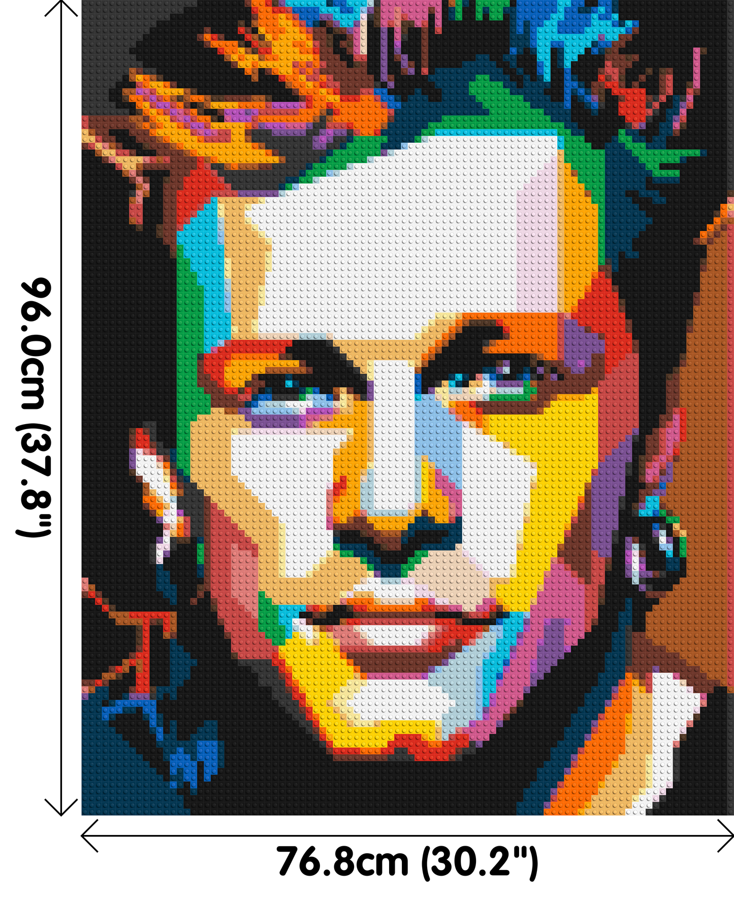 Jon Bon Jovi Pop Art - Brick Art Mosaic Kit 4x5 large