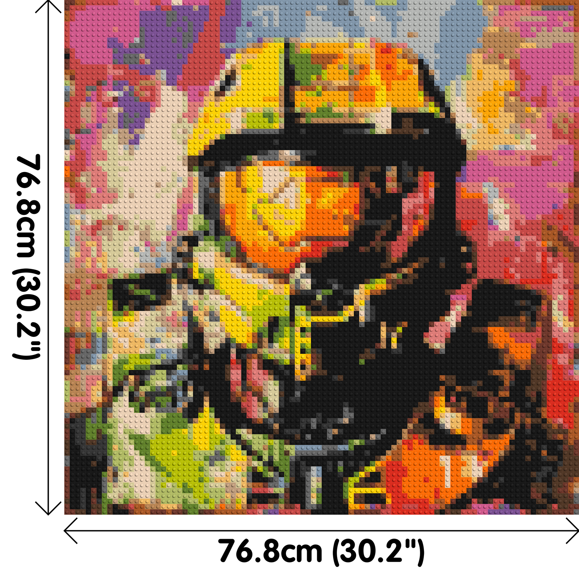 Master Chief - Brick Art Mosaic Kit 4x4 dimensions