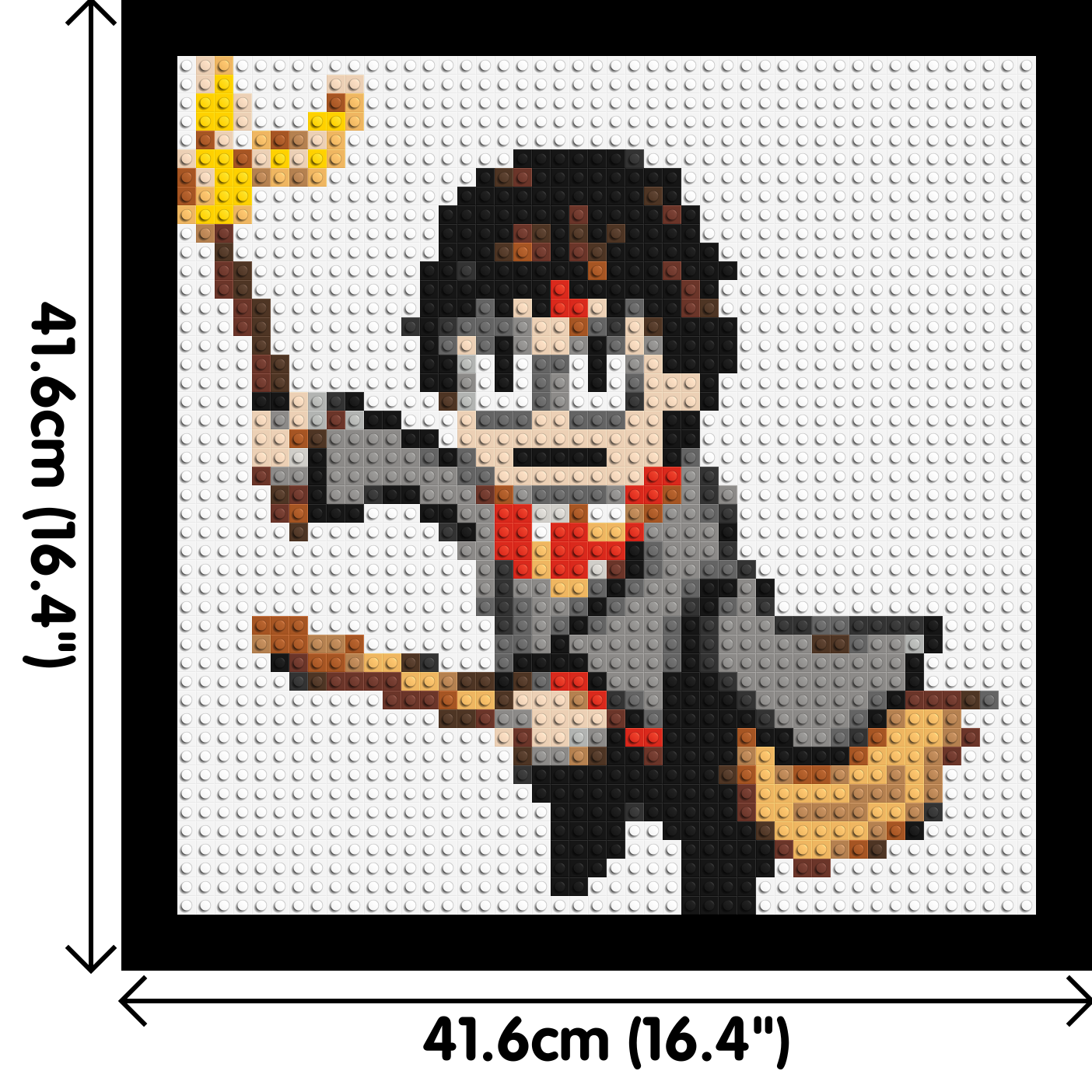 Harry Potter Pixel Art - Brick Art Mosaic Kit 2x2 dimensions with frame