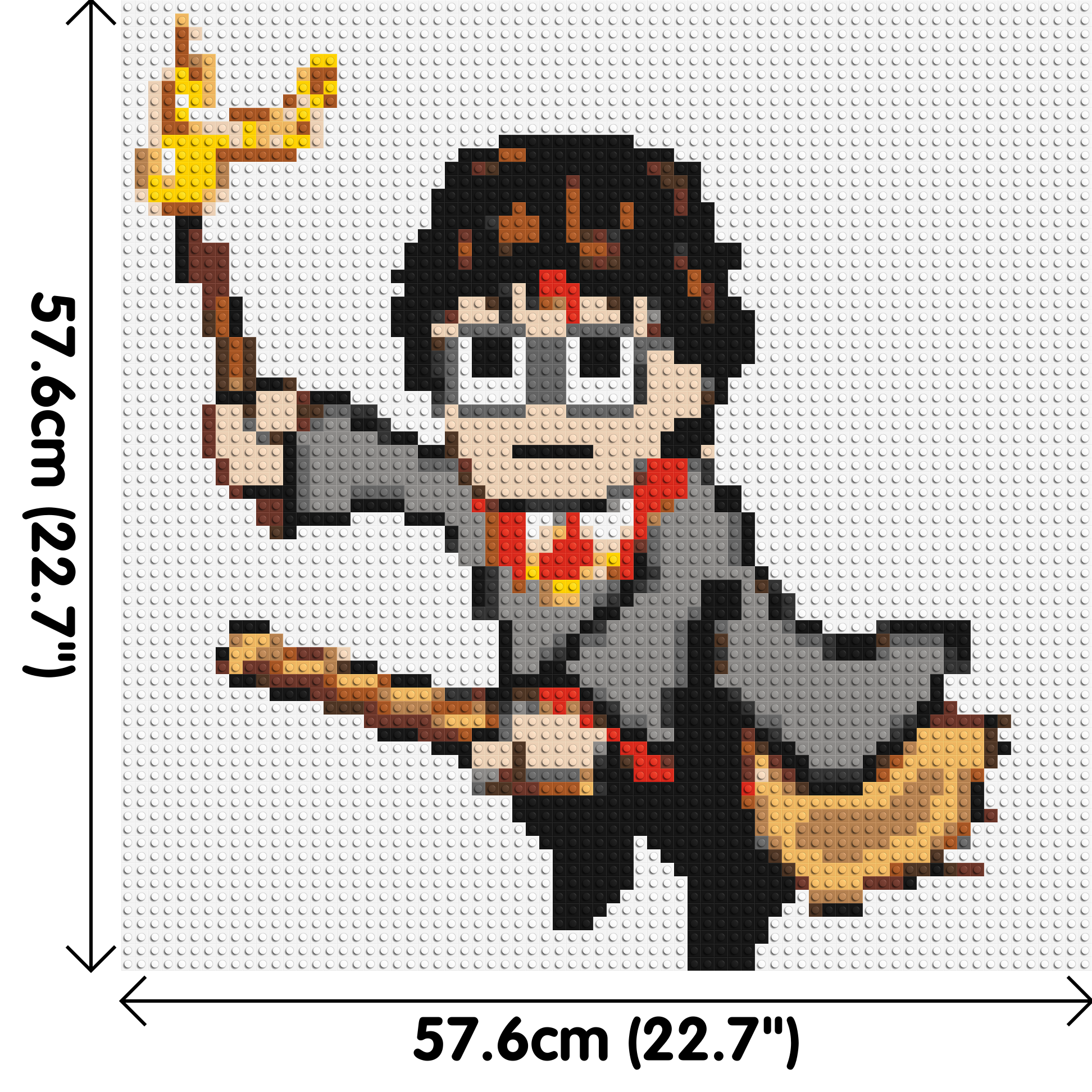 Harry Potter Pixel Art - Brick Art Mosaic Kit 3x3 dimensions