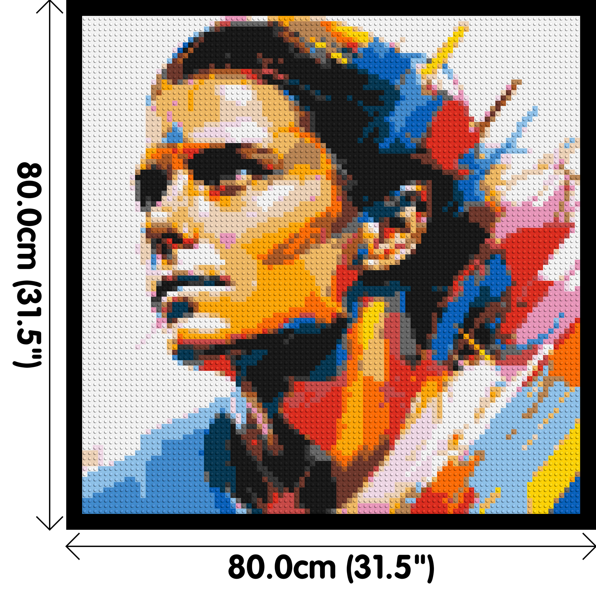 Mia Hamm - Brick Art Mosaic Kit 4x4 dimensions with frame