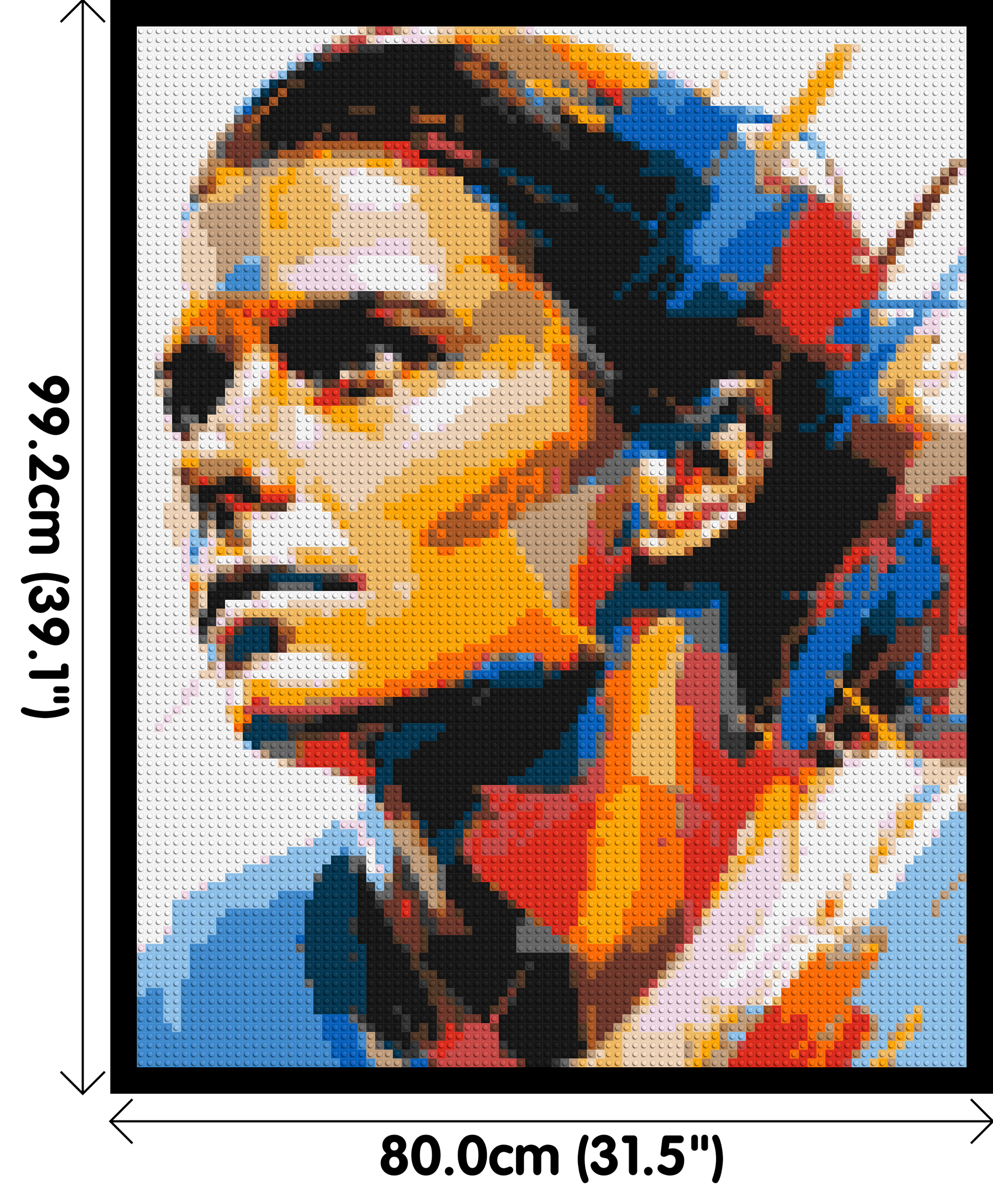 Mia Hamm - Brick Art Mosaic Kit 4x5 dimensions with frame