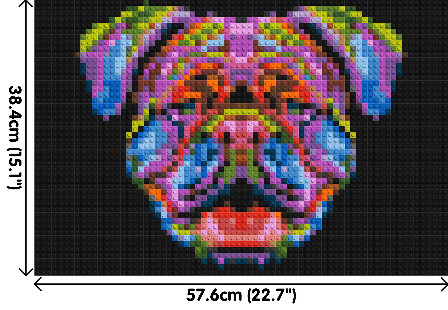 British Bulldog Colourful Pop Art - Brick Art Mosaic Kit 3x2 dimensions