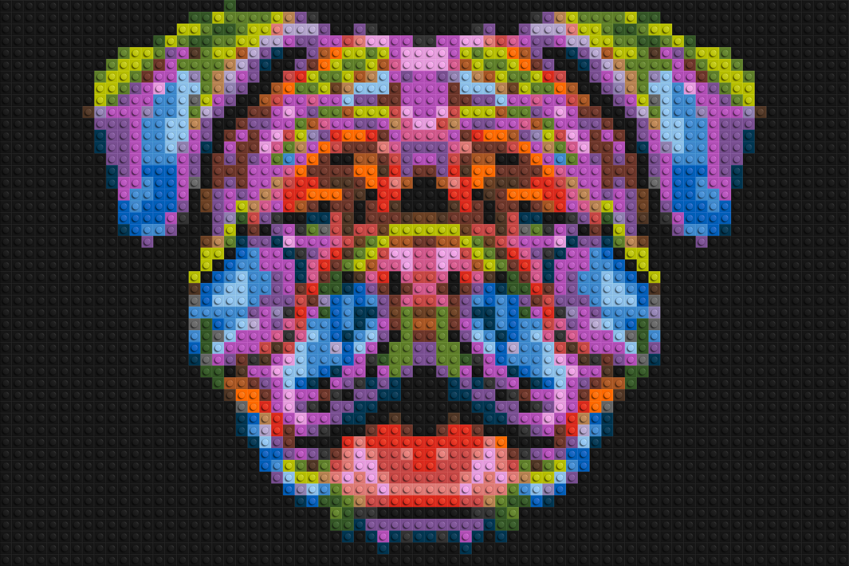 British Bulldog Colourful Pop Art - Brick Art Mosaic Kit 3x2 large