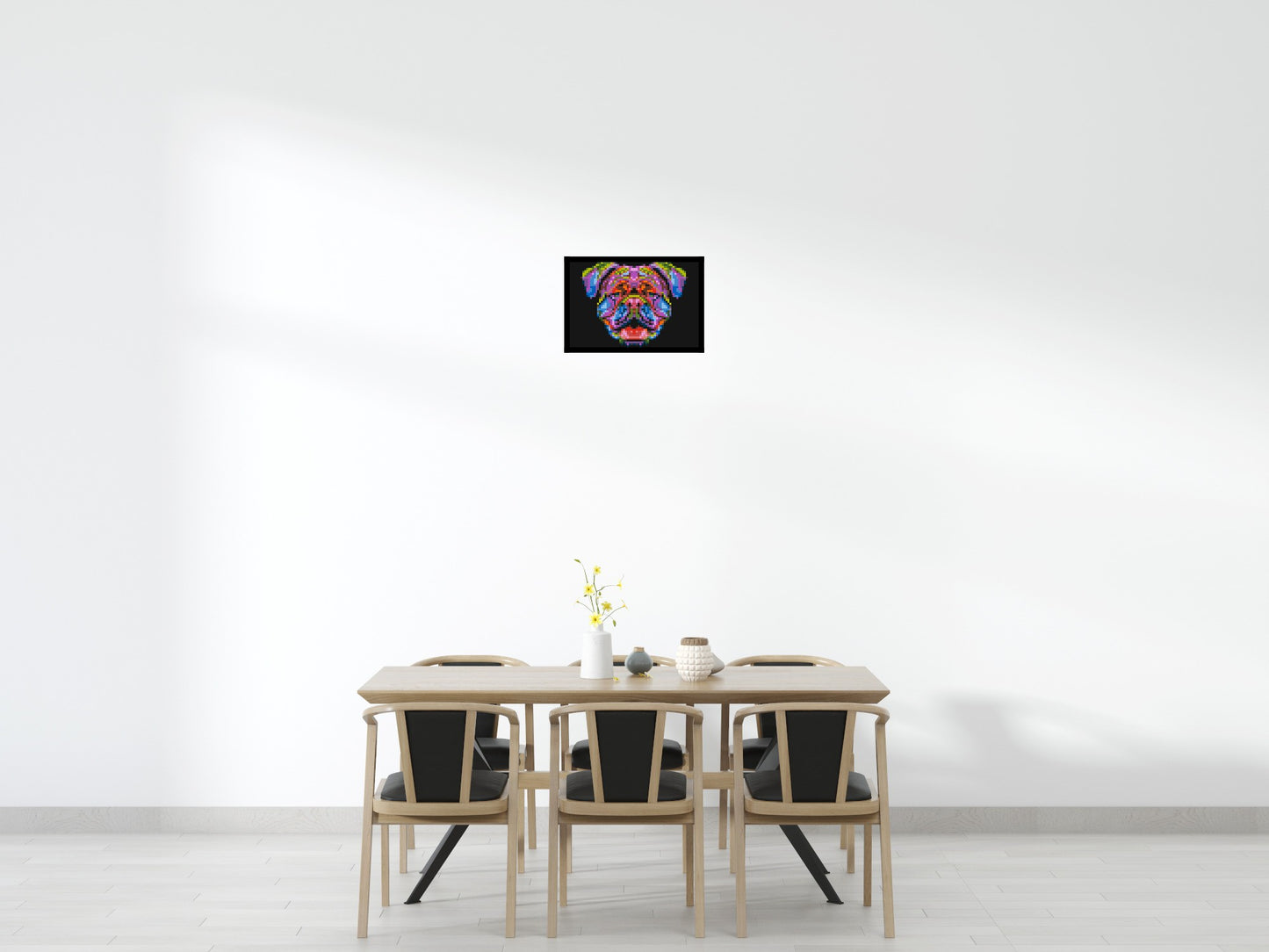 British Bulldog Colourful Pop Art - Brick Art Mosaic Kit 3x2 large