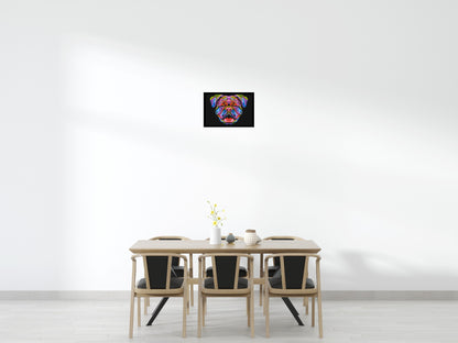 British Bulldog Colourful Pop Art - Brick Art Mosaic Kit 3x2 large