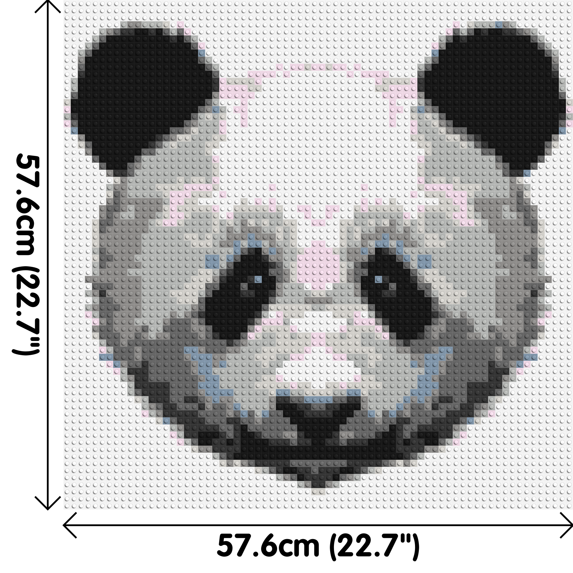 Panda - Brick Art Mosaic Kit 3x3 dimensions