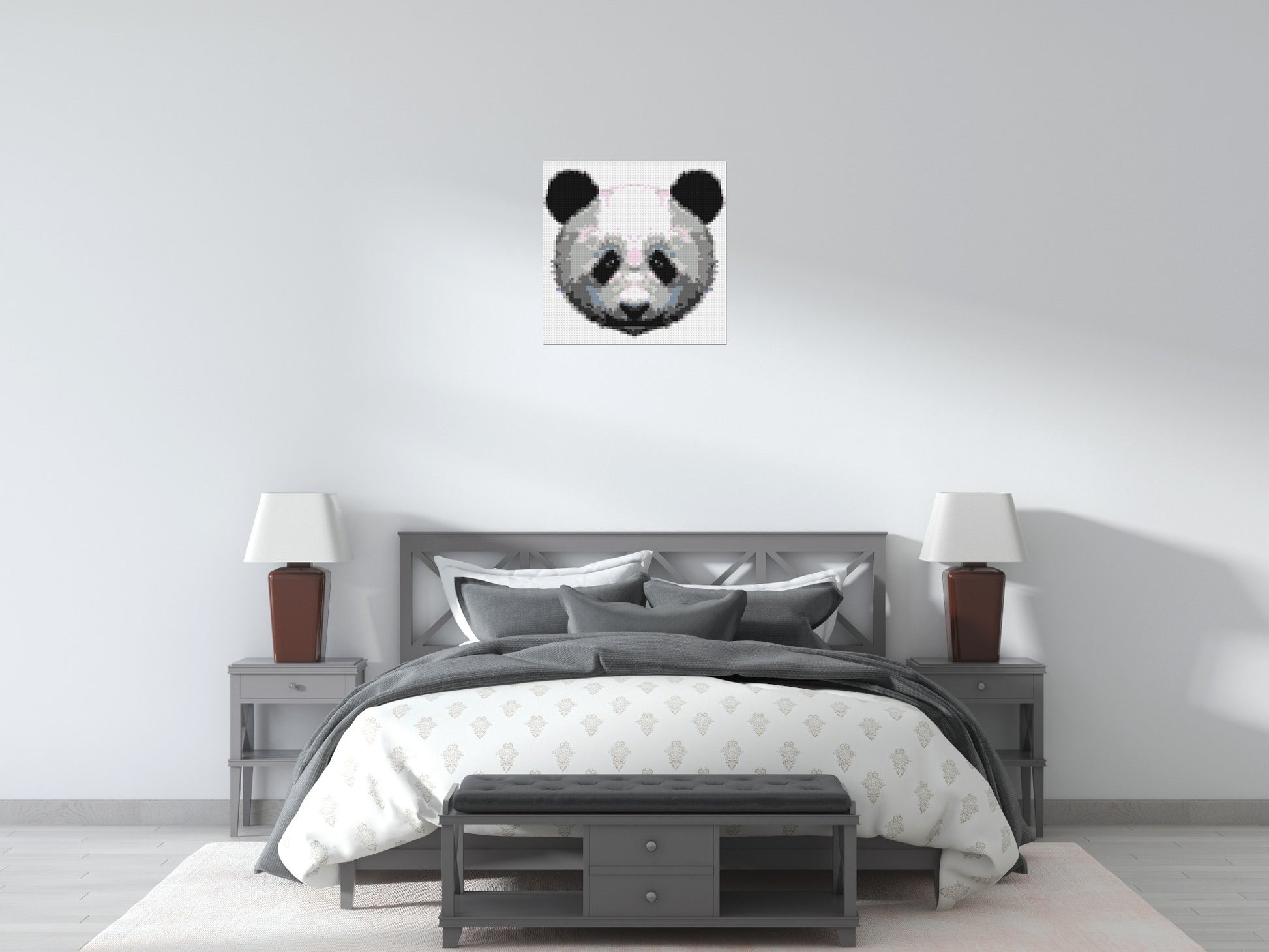 Panda - Brick Art Mosaic Kit 3x3 scene