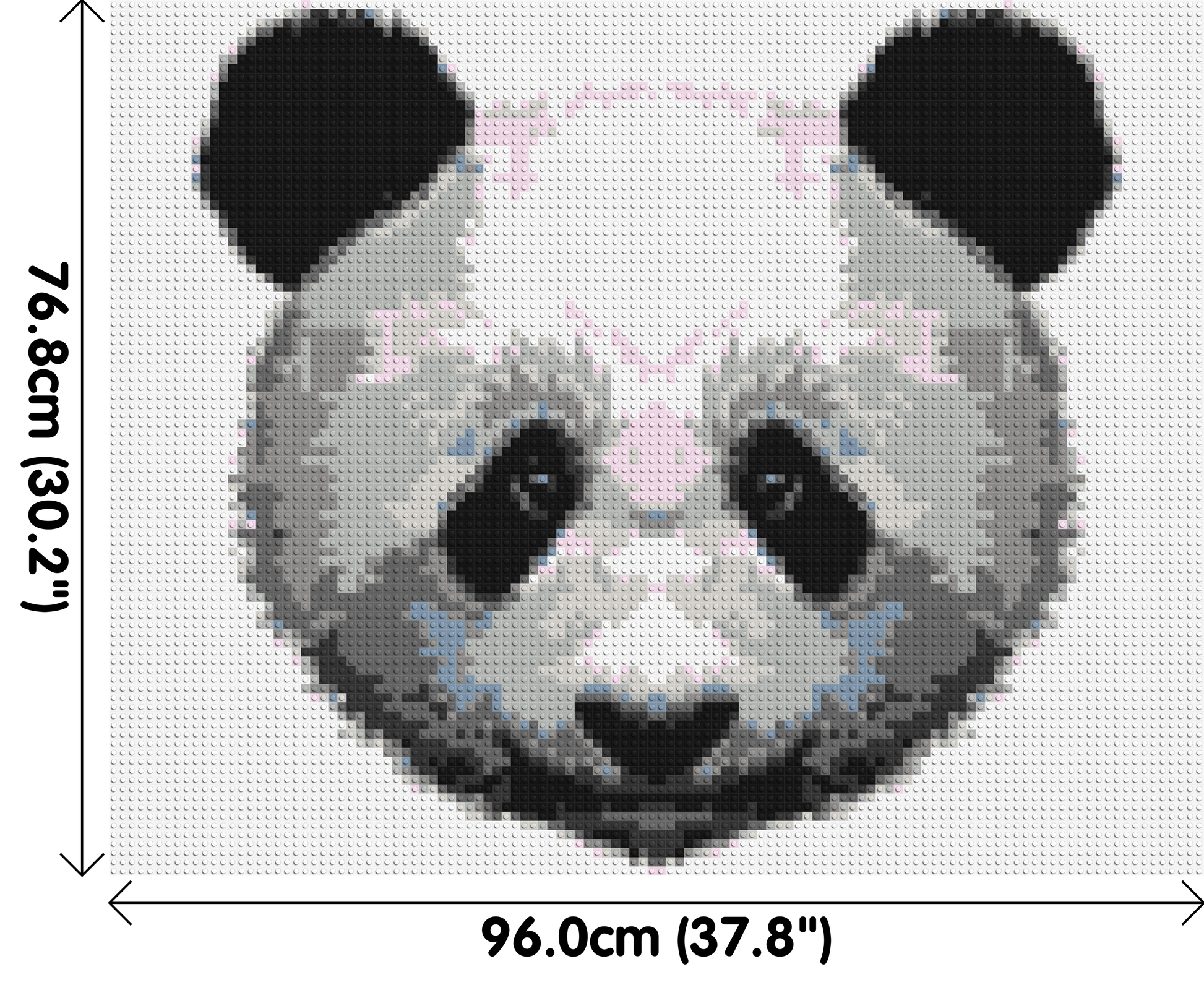 Panda - Brick Art Mosaic Kit 5x4 dimensions