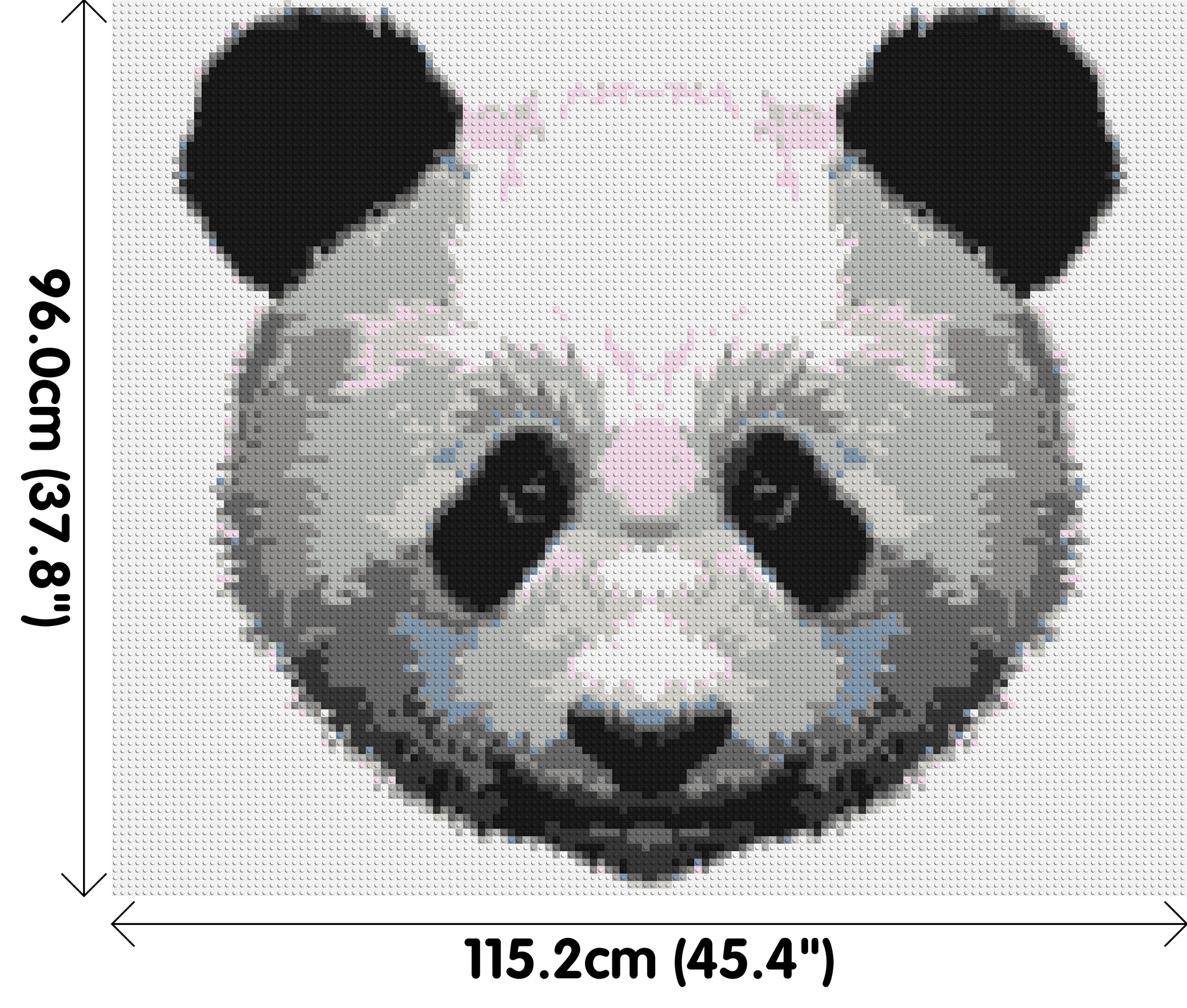 Panda - Brick Art Mosaic Kit 6x5 dimensions