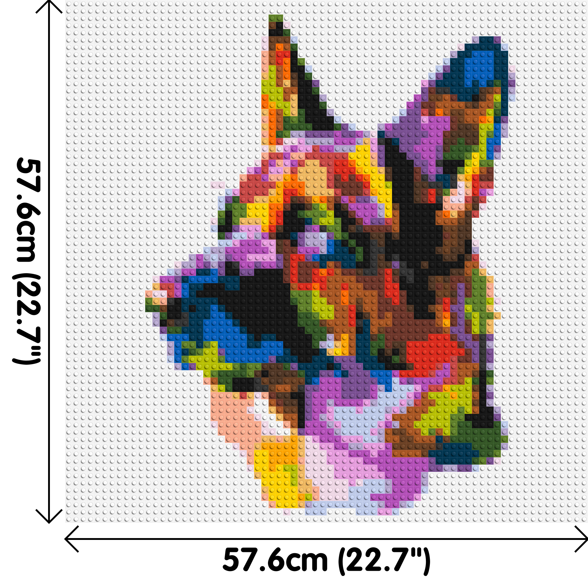 German Shepherd Colourful Pop Art - Brick Art Mosaic Kit 3x3 dimensions