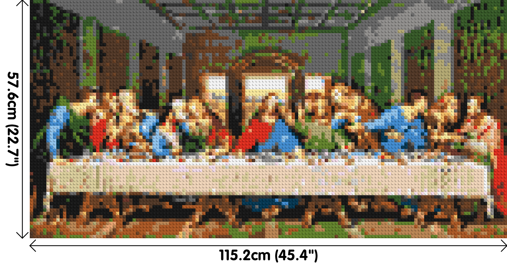 The Last Supper by Leonardo Da Vinci - Brick Art Mosaic Kit 6x3 dimensions