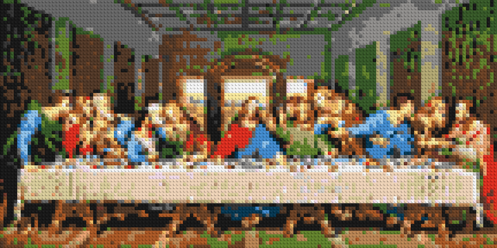 The Last Supper by Leonardo Da Vinci - Brick Art Mosaic Kit 6x3 large