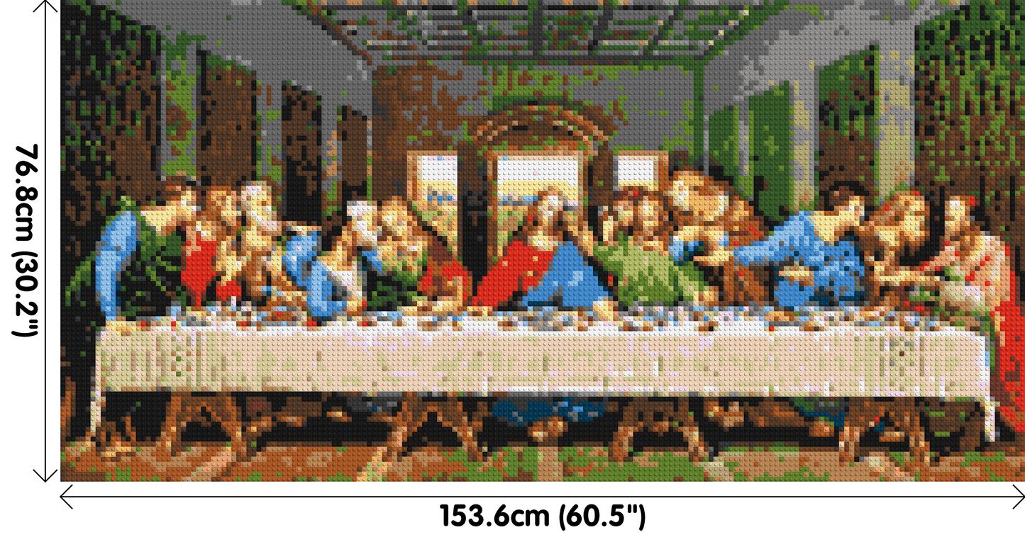 The Last Supper by Leonardo Da Vinci - Brick Art Mosaic Kit 8x4 large