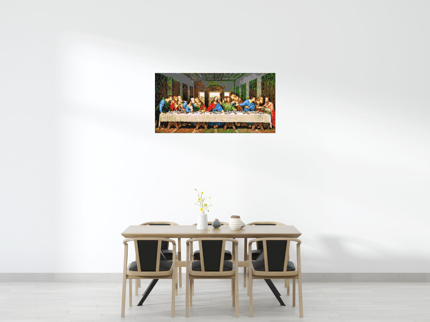 The Last Supper by Leonardo Da Vinci - Brick Art Mosaic Kit 8x4 large