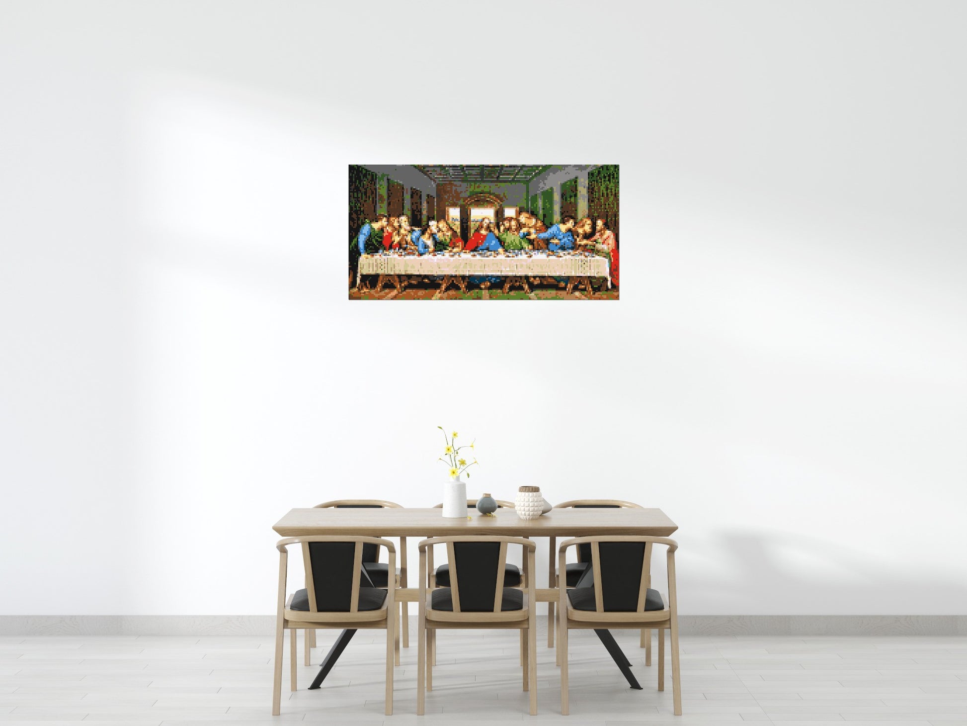 The Last Supper by Leonardo Da Vinci - Brick Art Mosaic Kit 8x4 scene