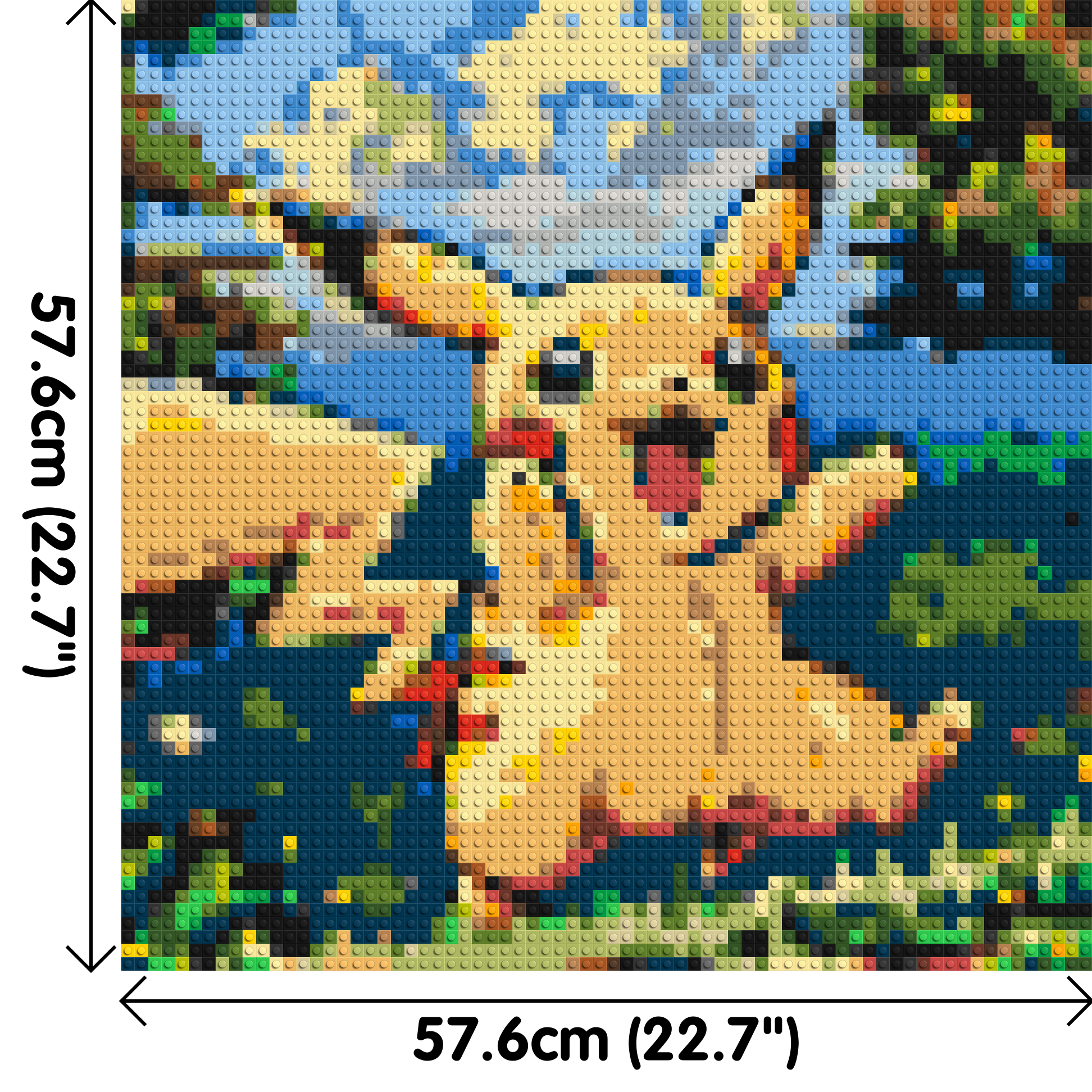 Pikachu - Brick Art Mosaic Kit 3x3 dimensions