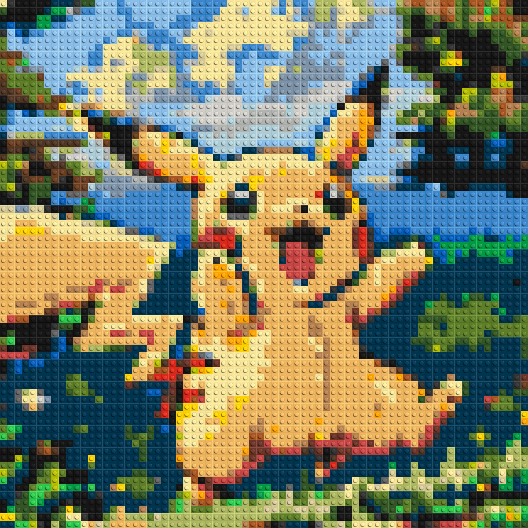 Pikachu - Brick Art Mosaic Kit 3x3 large