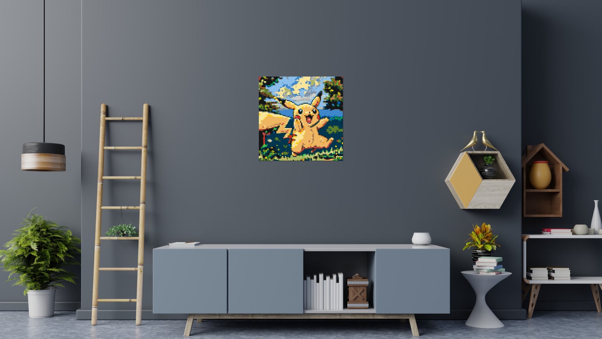 Pikachu - Brick Art Mosaic Kit 4x4 scene