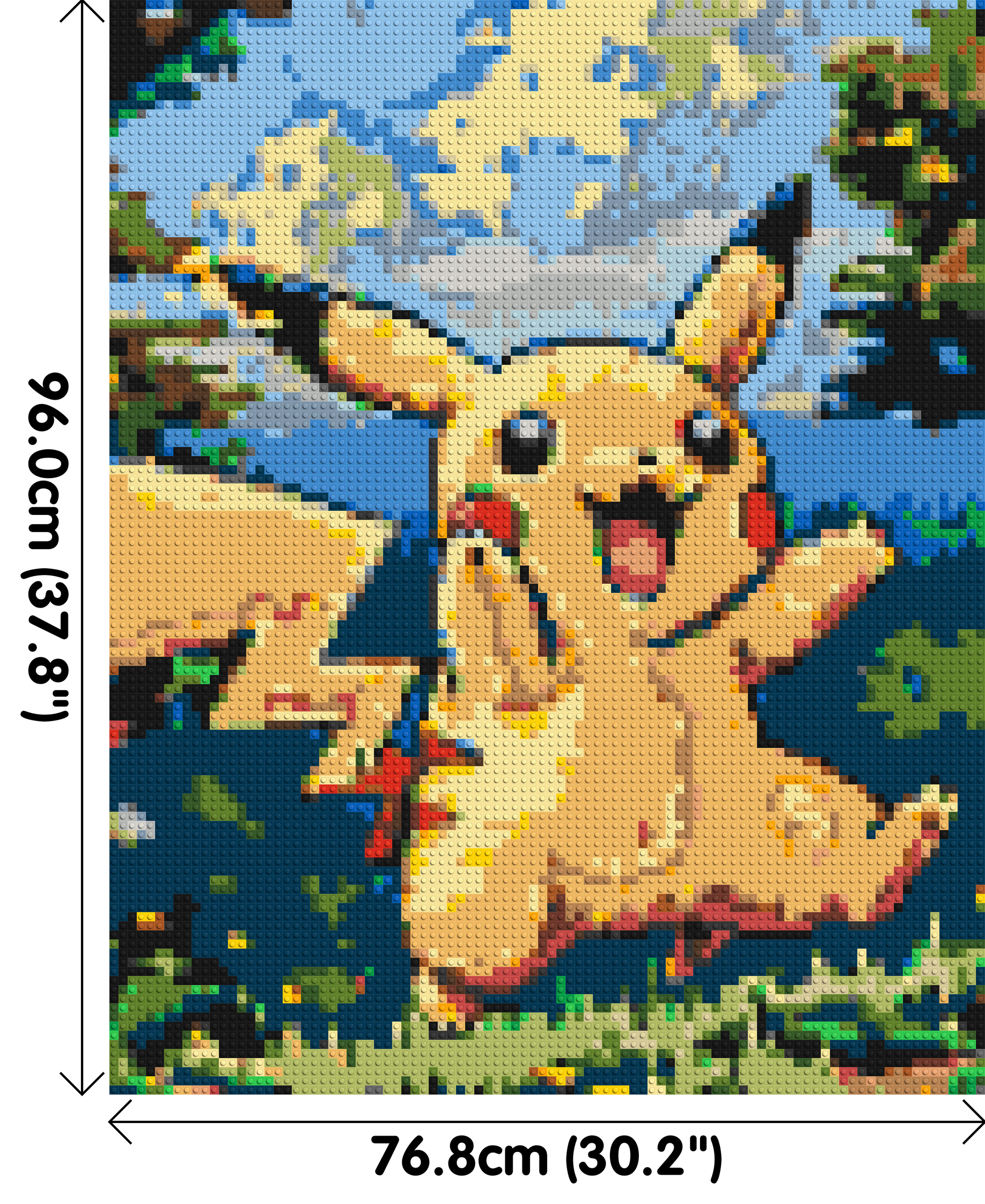 Pikachu - Brick Art Mosaic Kit 4x5 dimensions