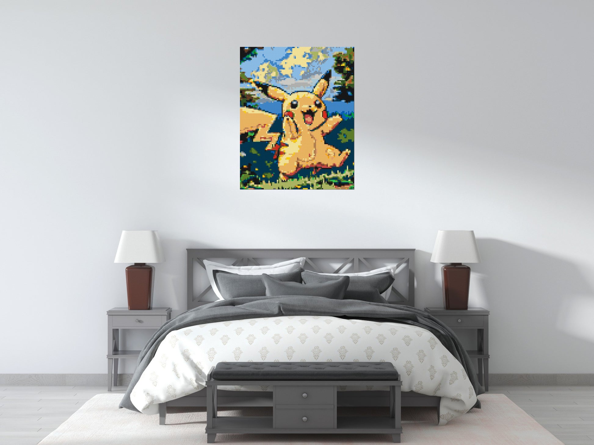 Pikachu - Brick Art Mosaic Kit 4x5 scene