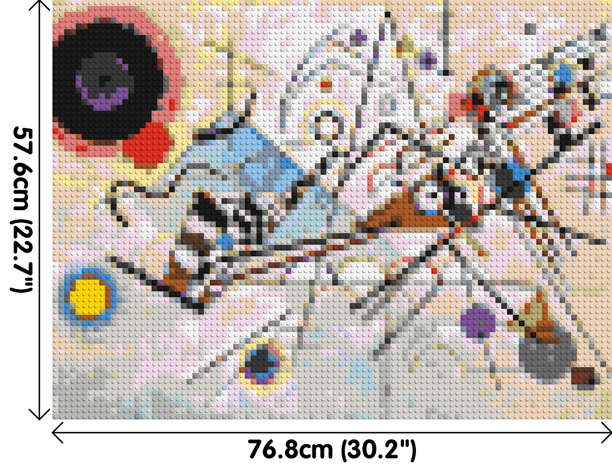 Composition VIII by Wassily Kandinsky - Brick Art Mosaic Kit 4x3 dimensions