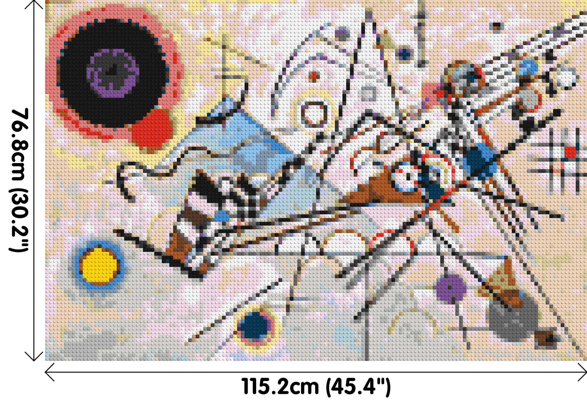 Composition VIII by Wassily Kandinsky - Brick Art Mosaic Kit 6x4 dimensions