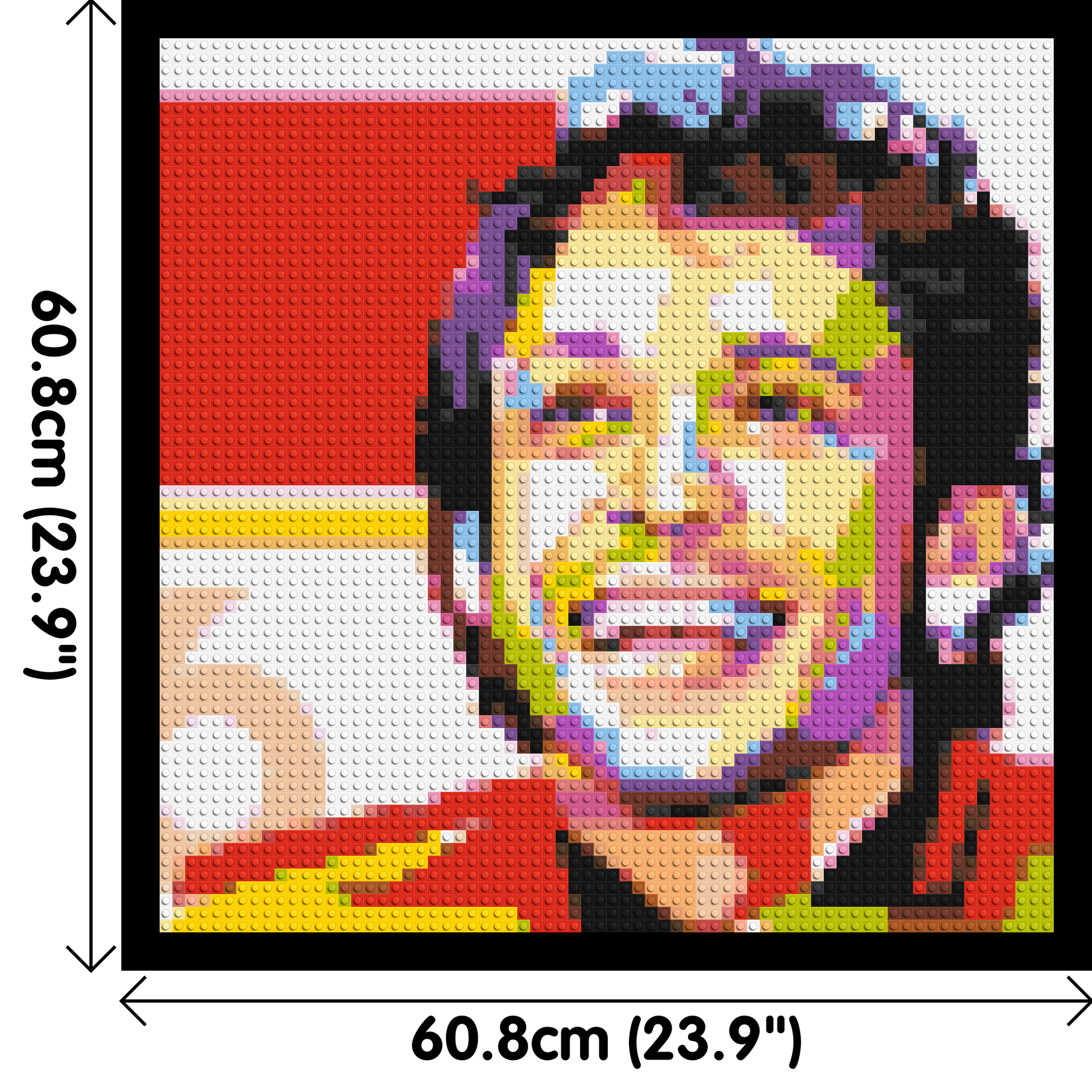 Valentino Rossi - Brick Art Mosaic Kit 3x3 dimensions with frame