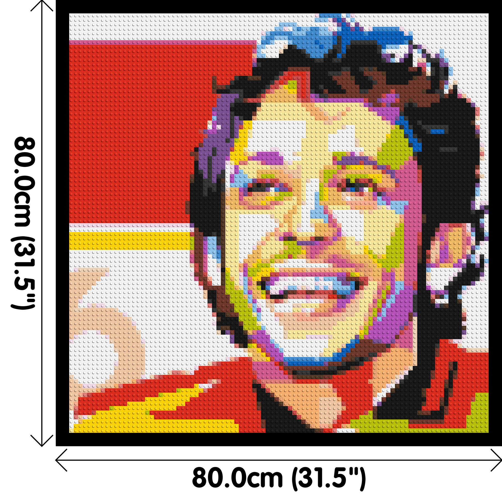 Valentino Rossi - Brick Art Mosaic Kit 4x4 dimensions with frame