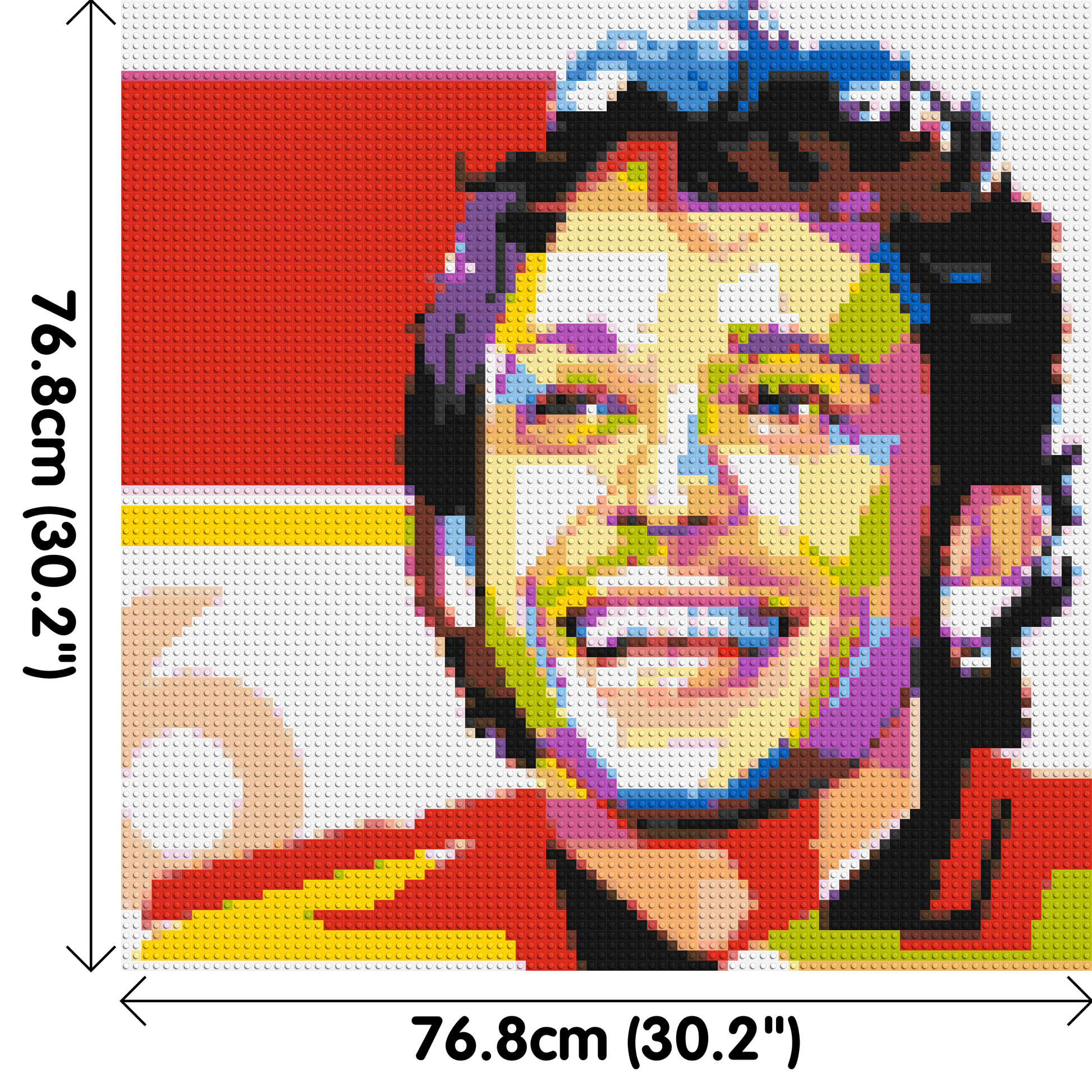 Valentino Rossi - Brick Art Mosaic Kit 4x4 dimensions