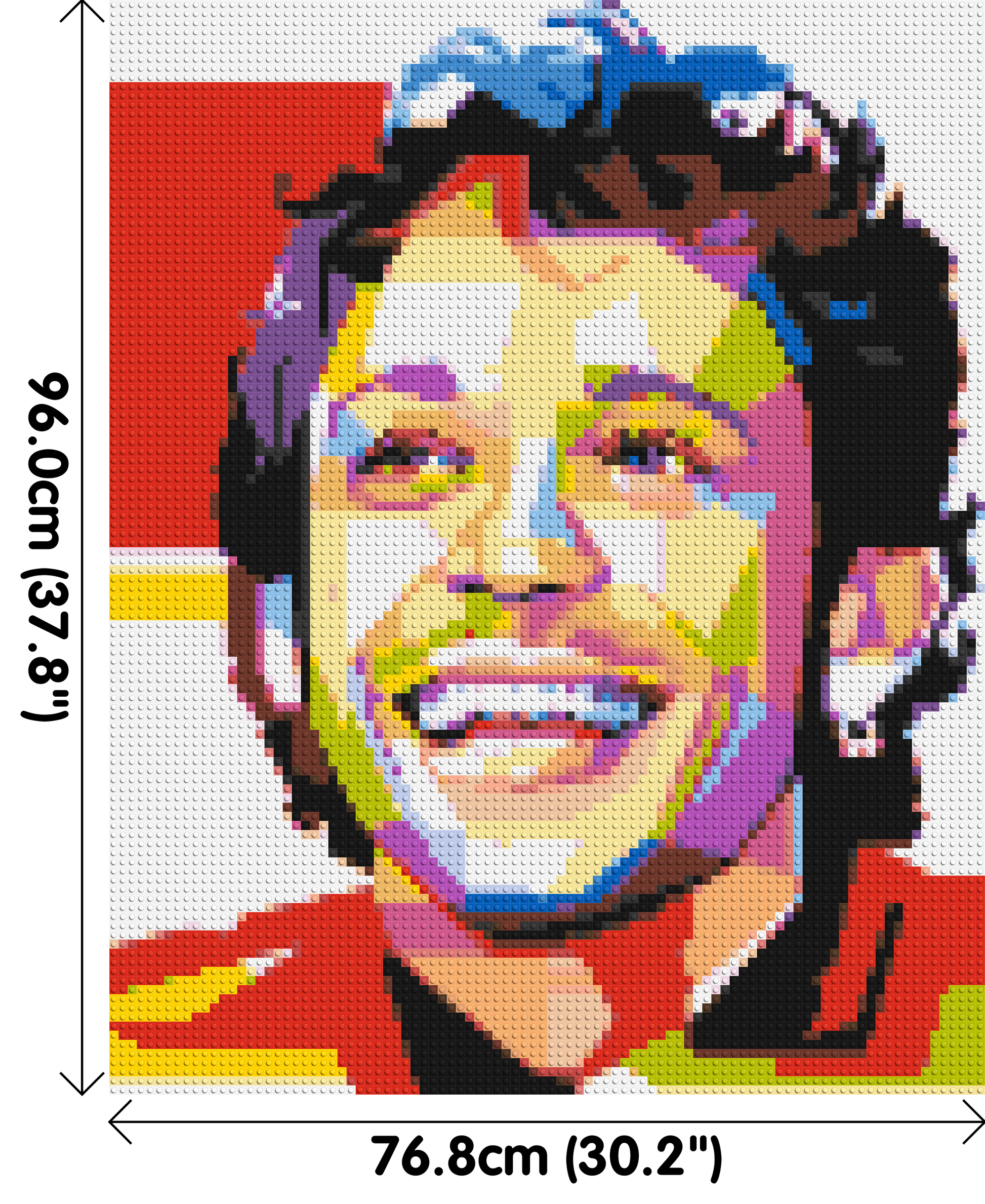 Valentino Rossi - Brick Art Mosaic Kit 4x5 dimensions