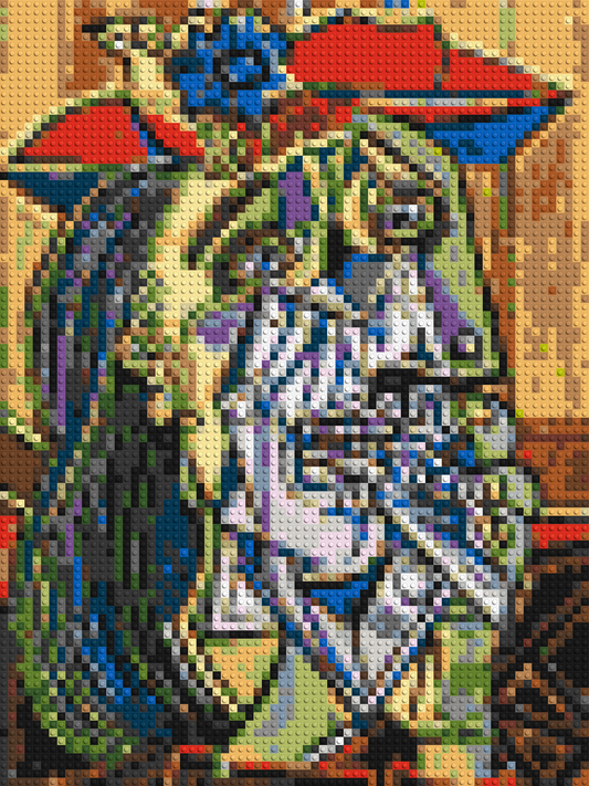 Weeping Woman by Pablo Picasso - Brick Art Mosaic Kit 3x4 large