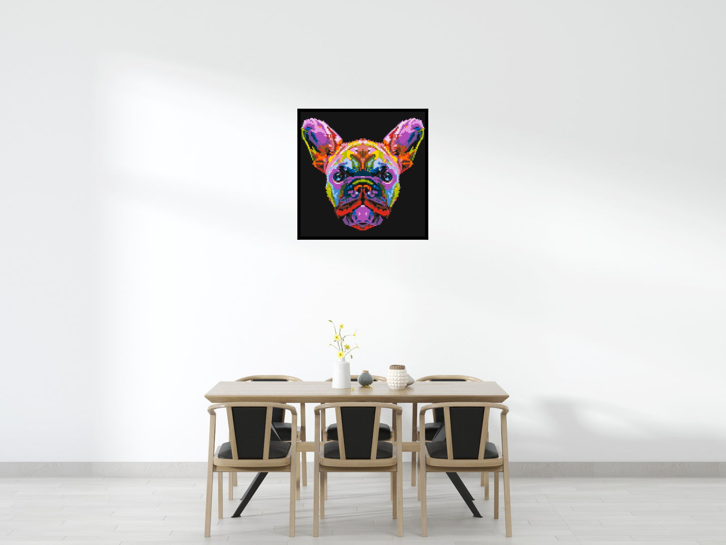 French Bulldog Colourful Pop Art - Brick Art Mosaic Kit 5x5 large