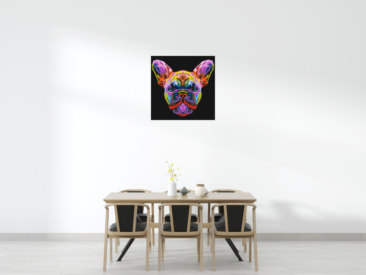 French Bulldog Colourful Pop Art - Brick Art Mosaic Kit 5x5 large