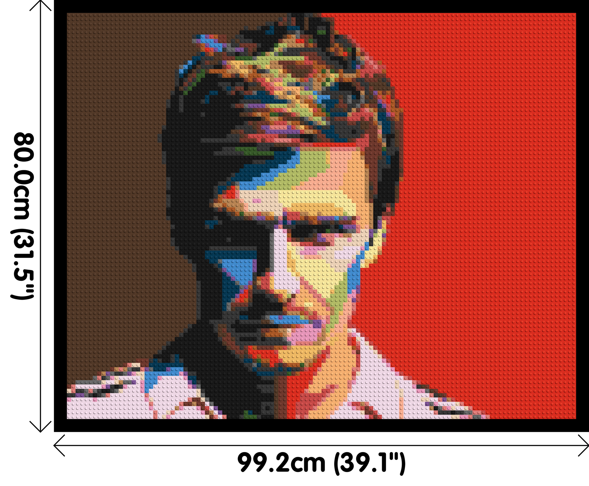 David Beckham - Brick Art Mosaic Kit 5x4 dimensions with frame