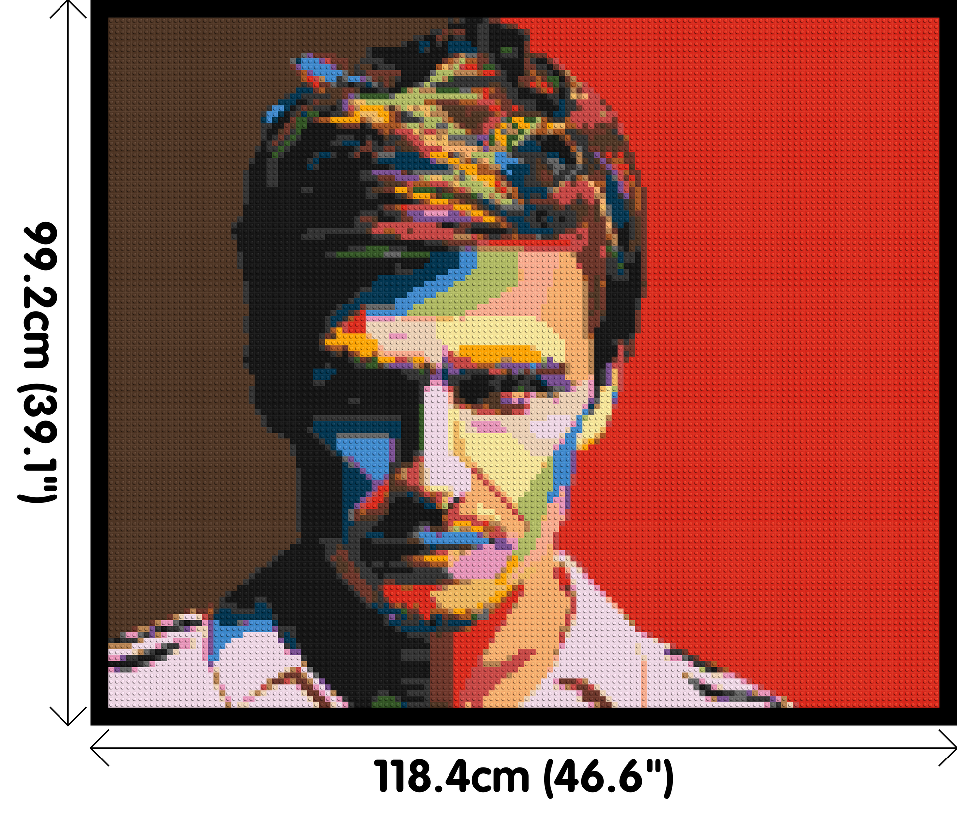 David Beckham - Brick Art Mosaic Kit 6x5 dimensions with frame