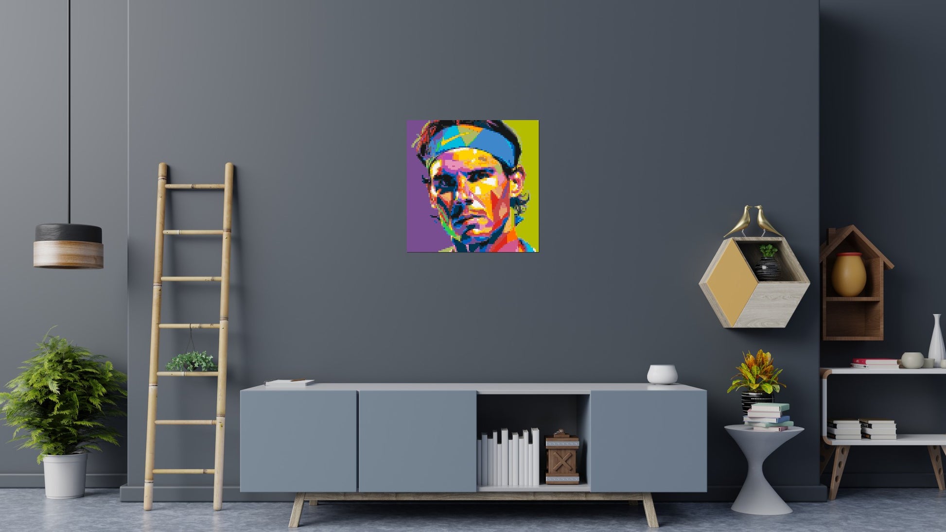 Rafael Nadal - Brick Art Mosaic Kit 4x4 scene