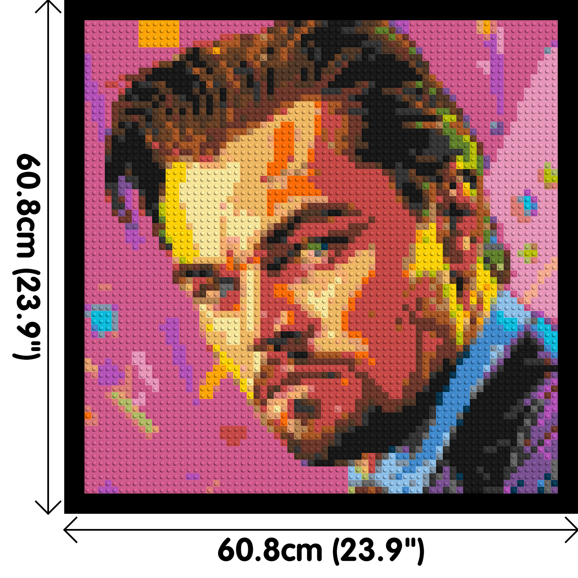 Leonardo Di Caprio - Brick Art Mosaic Kit 3x3 dimensions with frame