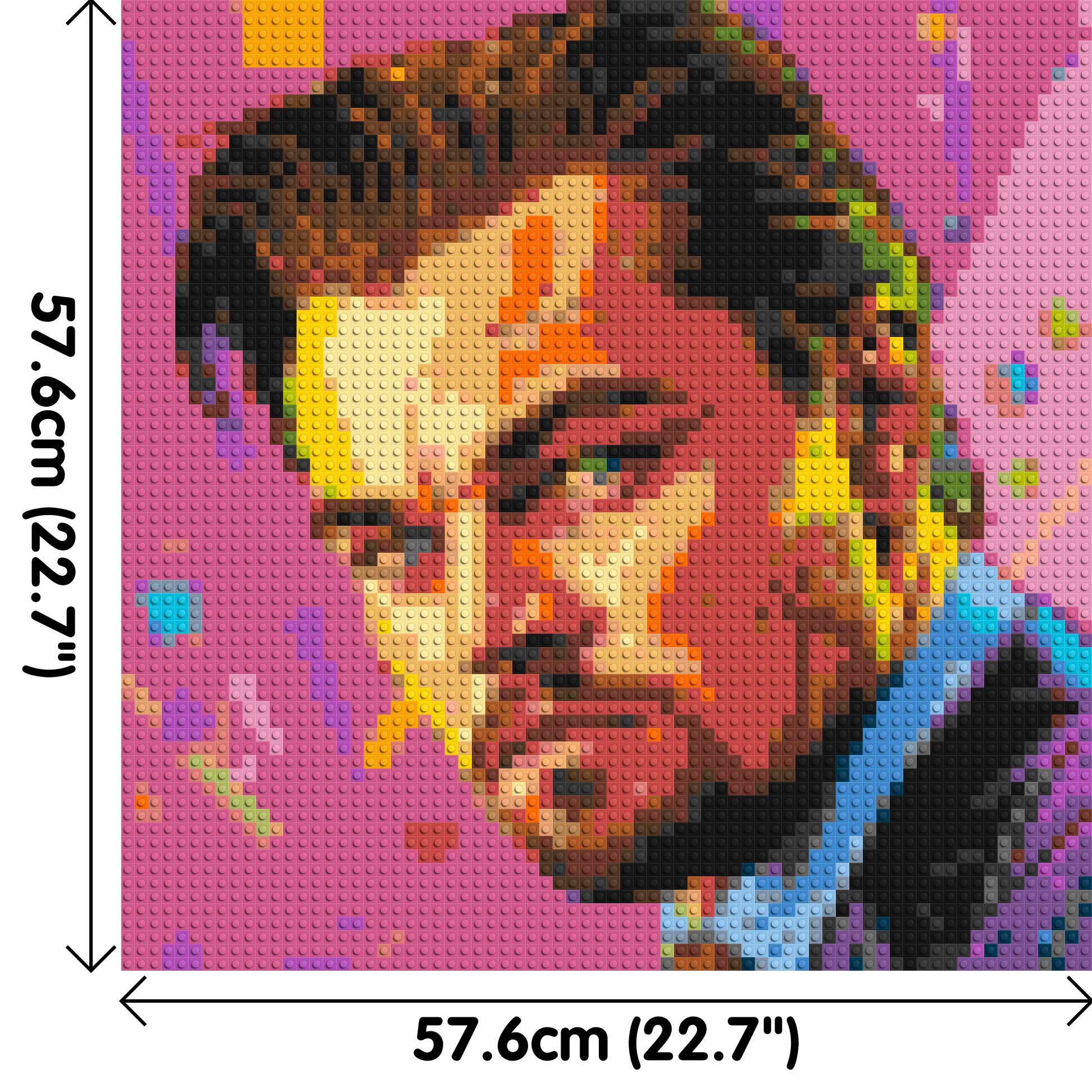 Leonardo Di Caprio - Brick Art Mosaic Kit 3x3 dimensions