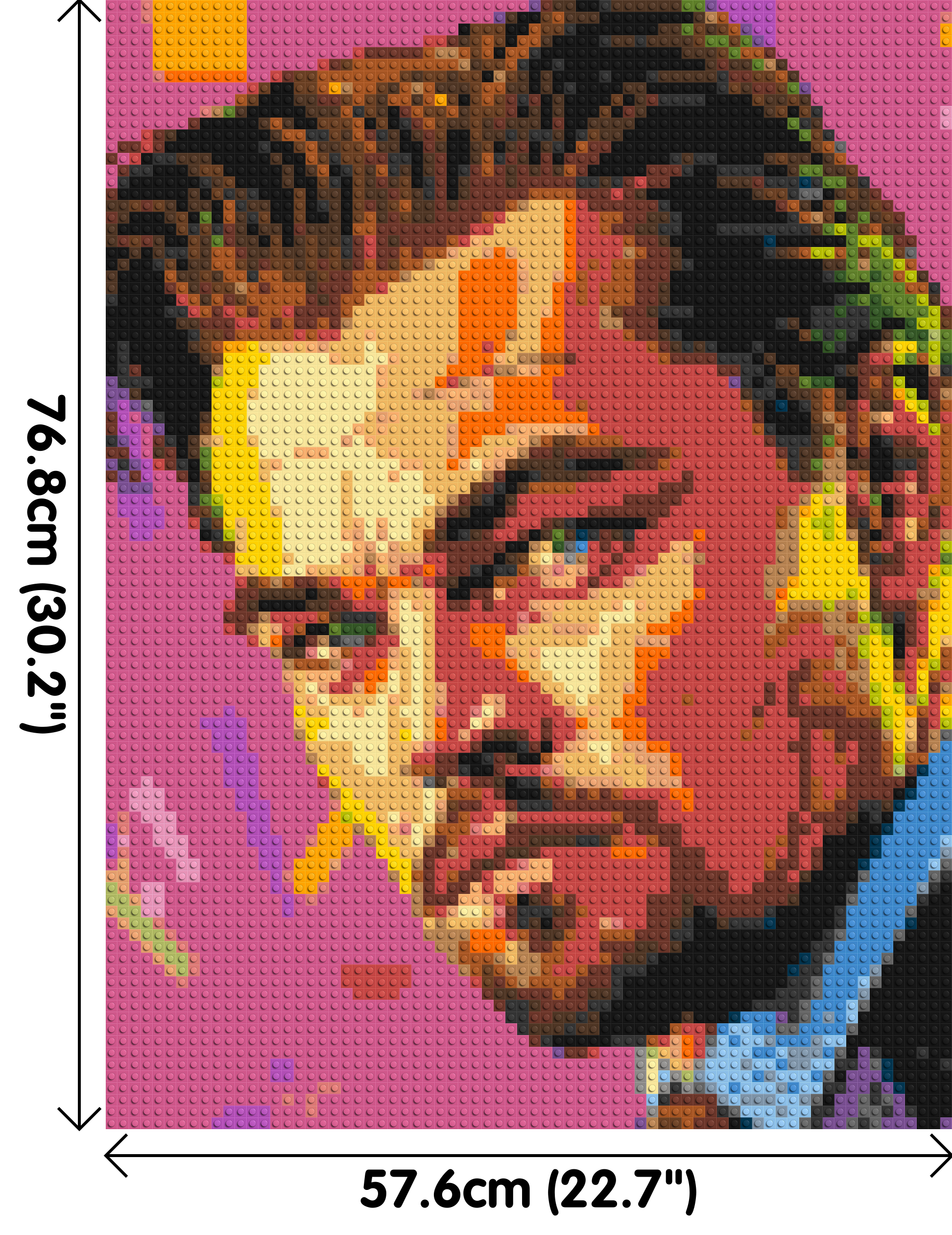 Leonardo Di Caprio - Brick Art Mosaic Kit 3x4 dimensions