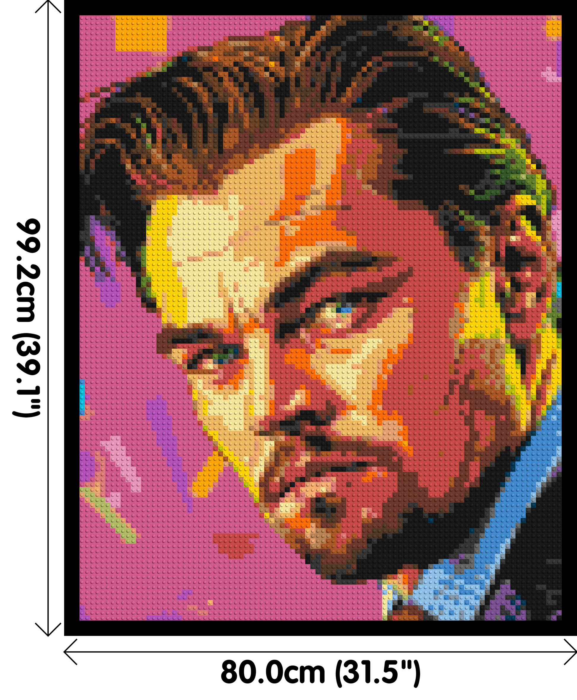 Leonardo Di Caprio - Brick Art Mosaic Kit 4x5 dimensions with frame