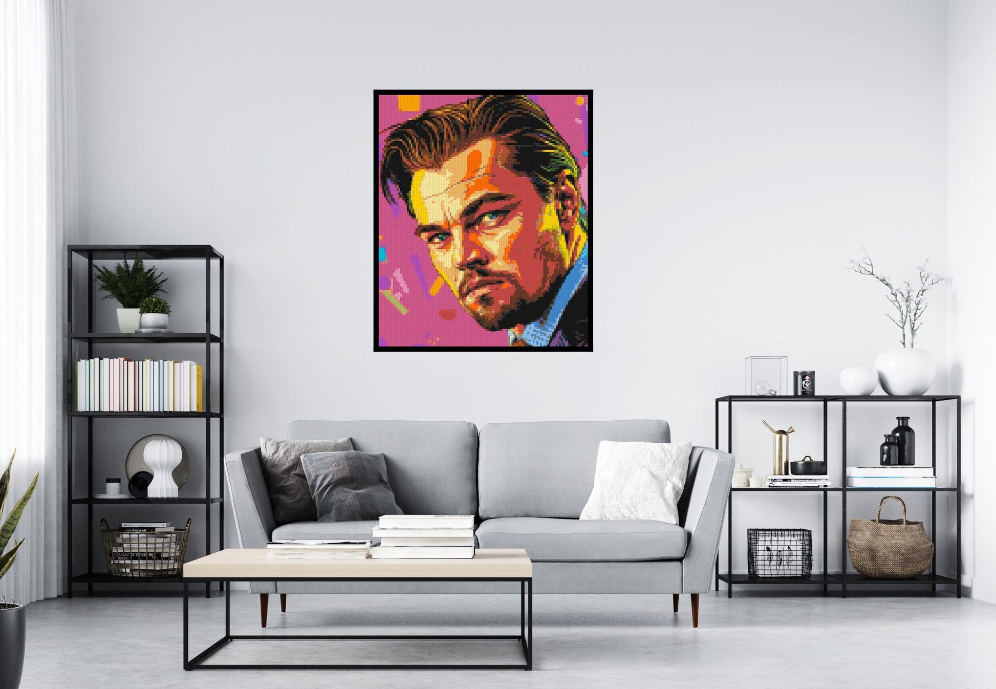 Leonardo Di Caprio - Brick Art Mosaic Kit 5x6 scene with frame