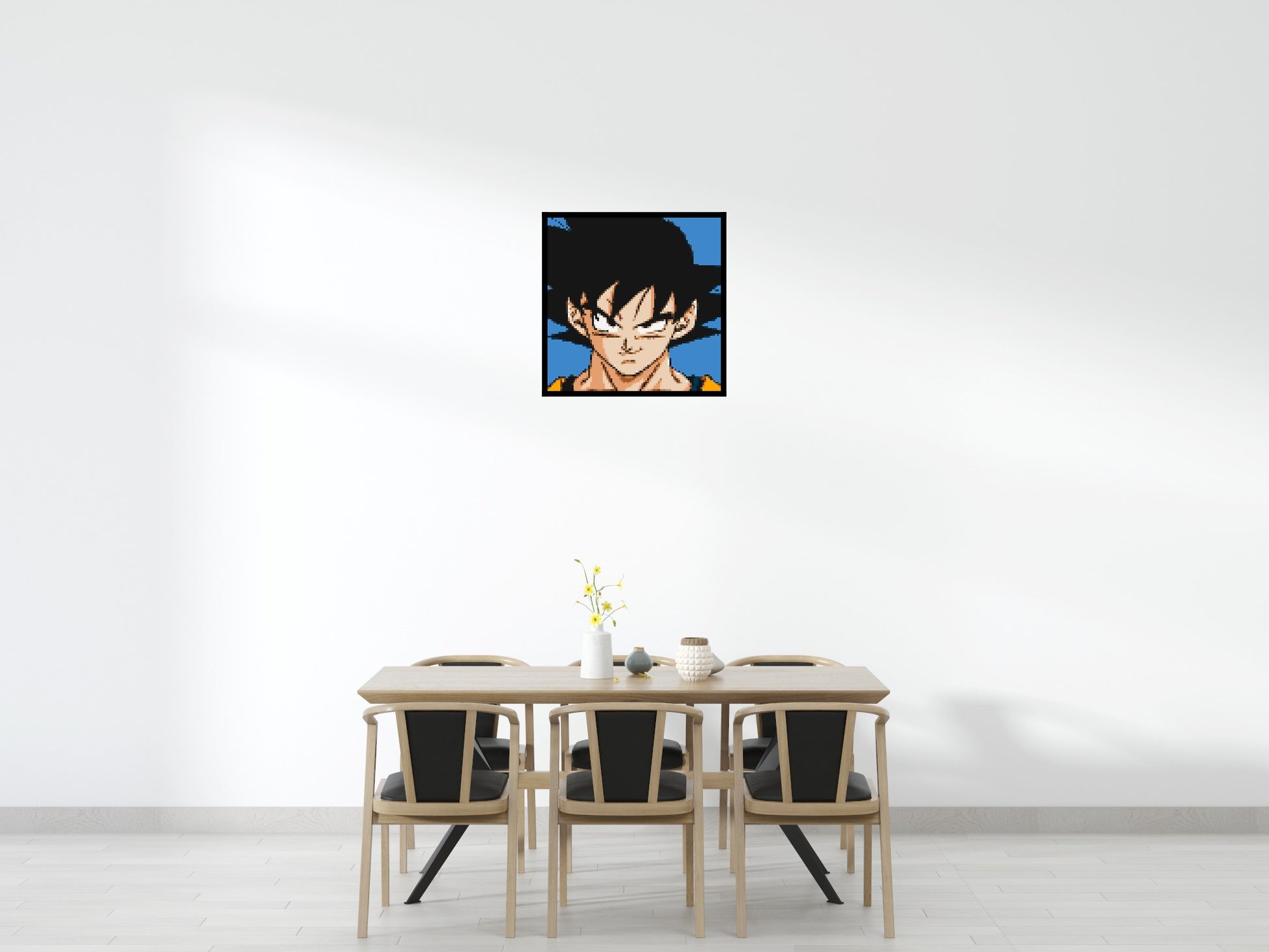 Goku - Brick Art Mosaic Kit 4x4 scene with frame