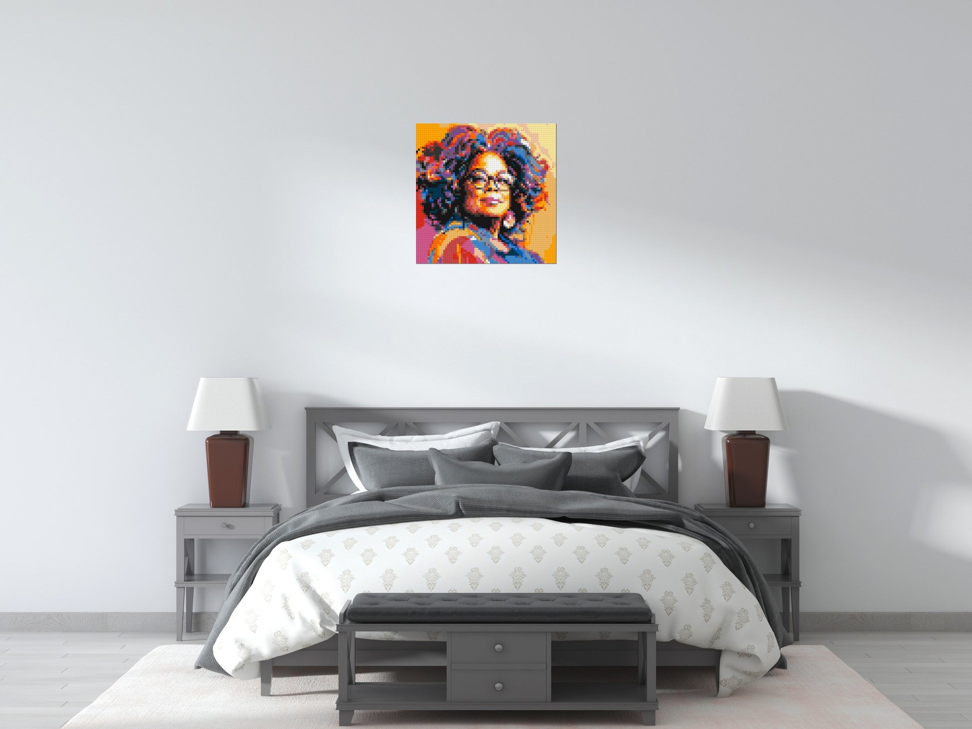 Oprah Winfrey - Brick Art Mosaic Kit 3x3 scene