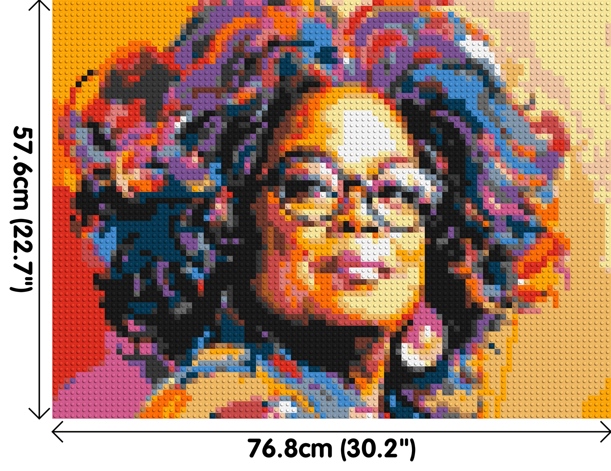 Oprah Winfrey - Brick Art Mosaic Kit 4x3 dimensions