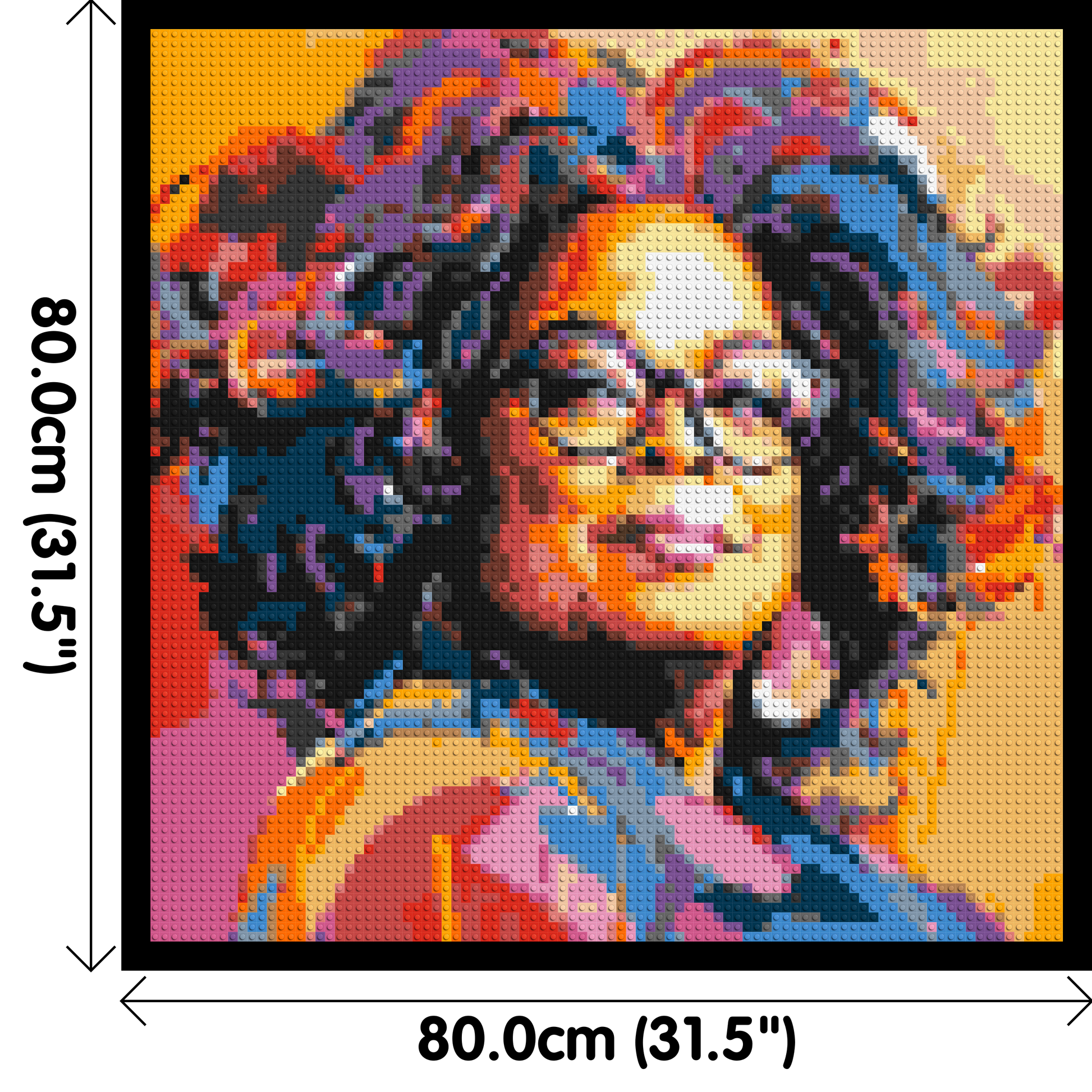 Oprah Winfrey - Brick Art Mosaic Kit 4x4 dimensions with frame